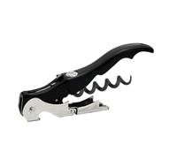 PULLTAP'S GENUINE Slider Boss 150 - Sacacorchos de camarero premium profesional - Fabricado en España - Con doble palanca articulada, navaja cortacápsulas tipo cúter y abrebotellas (Negro)