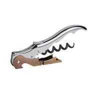 PULLTAP'S GENUINE Slider Boss 150 - Sacacorchos de camarero premium profesional - Fabricado en España - Con doble palanca articulada, navaja cortacápsulas tipo cúter y abrebotellas (Cromado + Cobre)
