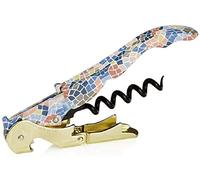 PULLTAP'S GENUINE Trencadís 900. Abridor de Vino, Sacacorchos de camarero profesional estilo Barcelona. Incluye doble palanca articulada, navaja cortacápsulas tipo cúter y abridor. Fabricado en España