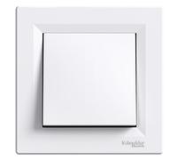 Pulsador 10A 250V color blanco pulsador de pared empotrable con mecanismo y marco instalación eléctrica