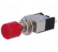 Pulsador 1posicion 1cto 3a/250vac pulsador rojo on (on)