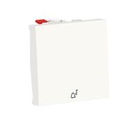 Pulsador 2 módulos símbolo timbre blanco polar Schneider New Unica - NU320618C