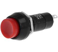 Pulsador abierto reposo off-(on) Ø12mm 1a/250vac rojo