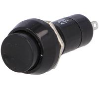 Pulsador abierto reposo off-(on) 1a/250vac negro