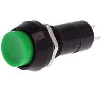 Pulsador abierto reposo off-(on) 1a/250vac verde