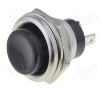 Pulsador abierto reposo pulsador negro 2a/250vac off-(on)