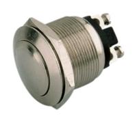 Pulsador antivandalico metal 2a/250vac ip40