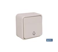 Pulsador campana superficie modelo atlantis 10a blanco