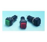 Pulsador circuito abierto verde cuadrado 3a/250vac