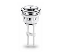 Pulsador cisterna universal doble descarga inoxidable compatible con WC y tanque de 38 a 43 mm acabado cromado instalación rápida resistente a la corrosión FLUVIA