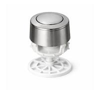 Pulsador Cisterna WC Simple Cromado 36 mm - Botón Descarga Única para Inodoro - Recambio Universal para Cisternas - Instalación Fácil y Resistente - FLUVIA