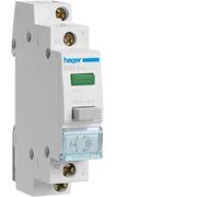 Hager Pulsador modular SVN413 – enclavamiento, piloto luminoso verde 1NA 16A 250V