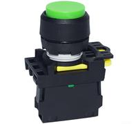 Pulsador de alto perfil verde, plástico ABS, IP40, pulsador de alto perfil | Diseño de perfil alto, material ABS, verde, protección IP40, fácil de usar