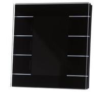 Pulsador de cristal KNX II Smart con pantalla a color y sensor de temperatura, negro BE-GT2TS.02S | MDT | BE-GT2TS.02S | Sensor táctil con bus de comunicación
