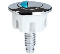 Pulsador de inodoro de 38 mm con acabado cromado de doble descarga hecho de ABS para integración con cubiertas típicas de tanque de inodoro (D)