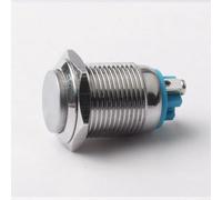 Pulsador de metal de 16 mm, autorretente, resistente al agua, IP66, 2 pines, interruptor de encendido/apagado, níquel, latón 3 A, 3 - 220 V, para control industrial para relé, contactor, dispositivo