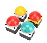 Pulsador de Pedal de bloqueo momentáneo, resistente al agua IP65, autoreinicio, interruptor de pie de parada electrónica, interruptor de parada de emergencia de seta grande(Red Self-reset,1NO1NC)