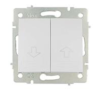 Pulsador de persiana 10AX 250V, para control de persianas eléctricas y automatización del hogar.