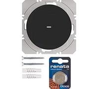 Pulsador de superficie KNX radio quicklink simple, con batería, berker.Net Emisores KNX radio de hager, para series berker R.x de hager, negro