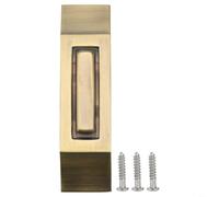 Pulsador de timbre con cable con iluminación LED de aleación de zinc | Para aleación de zinc robusta, resistente a la intemperie, resistente a temperaturas de -4 a 240°F, carcasa de metal duradera