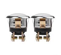 Pulsador de Timbre con LED 2 Unidades Metal Pulsador de Timbre | Cableado , compatible timbres antiguos, conexión 2 hilos, para fácil montaje, plateado