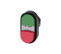 Siemens sirius atc - Pulsador doble redondo plastico verde rojo .boton rasante saliente