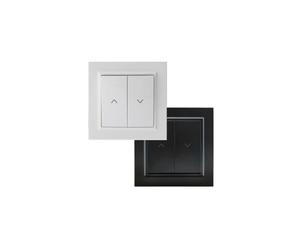 Pulsador Doble para Persianas Automáticas - Color Blanco, instalación sencilla, control simultáneo; ideal para automatizar persianas.