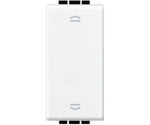 Pulsador doble persianasBticino N4037N LivingLight1 modulo Blanco
