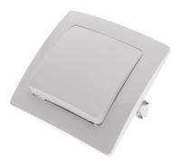 Pulsador empotrable con marco 80x80mm serie Lille de color blanco - BeMatik