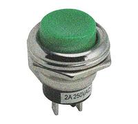 Pulsador off-(on) abierto reposo 2a/250vac verde