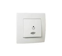 Pulsador luminoso blanco Makel 32001024 con marco incluido