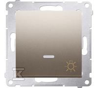 Pulsador "luz" LED 10 AX dorado mate Simon54 DS1L.01/44