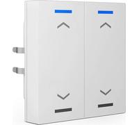 Pulsador MDT KNX para luz, 55 x 55 mm, doble, RGBW, color blanco puro brillante, con función de persiana, 1 unidad.