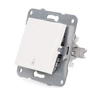 Pulsador Panasonic Karre10A 250V Bastidor Metálico con Garras/Tecla Blanca | Greenice