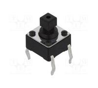 Pulsador tacto 6x6mm altura 7mm abierto reposo off-(on) tacts-67r-f