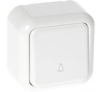 Pulsador timbre serie ancient blanco 6x6x4