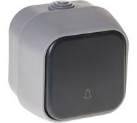 Pulsador timbre serie bert ip54 gris 7x7x5 cm