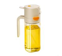 Pulverizador de aceite 2 en 1 con construcción de vidrio de borosilicato y operación de tapa fácil de usar con un solo clic