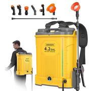Pulverizador de mochila alimentado por pilas compatible con batería DeWalt de 20 V máx. - Pulverizador eléctrico de malezas de 100 PSI de 4.2 galones, pulverizador de jardín (sin batería) con nivel de