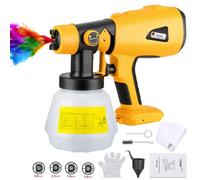 Pulverizador de pintura inalámbrico compatible con batería de litio Dewalt de 18 V, 20 V/60 V, pistola pulverizadora de pintura Hipoke HVLP para vallas, cubiertas, techos, muebles del hogar, DWSG05