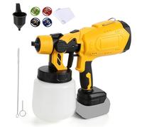 Pulverizador de pintura inalámbrico compatible con batería Dewalt de 20 V, pistola de pulverización de pintura de 200 W con recipiente de 1000 ml y 4 boquillas, pistola de pulverización eléctrica