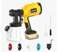 Pulverizador de pintura inalámbrico compatible con batería DEWALT de 20 V | Pulverizador de pintura inalámbrico HVLP de mano para pintura de casa, muebles, armarios, paredes, vallas