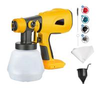 Pulverizador de Pintura inalámbrico para batería Dewalt de 18 V/20 V, Pistola de pulverización de Pintura eléctrica HVLP de Mano con 4 boquillas, contenedor de 1000 ml para Paredes, Vallas, Bricolaje