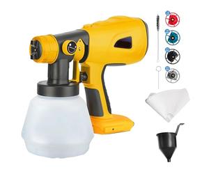 Pulverizador de Pintura inalámbrico para batería Dewalt de 18 V/20 V, Pistola de pulverización de Pintura eléctrica HVLP de Mano con 4 boquillas, contenedor de 1000 ml para Paredes, Vallas, Bricolaje