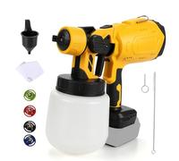 Pulverizador de pintura inalámbrico para batería Dewalt de 18 V y 20 V, pistola eléctrica HVLP de 1000 ml con 4 boquillas de cobre y 3 patrones para vallas, paredes, muebles, armarios