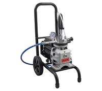 Pulverizador de pintura sin aire con diafragma, 1100 W, carro con pulverizador de pintura sin aire, presión alta de 2200 psi, con tubo de extensión, aguja de limpieza y cepillo, para pintar interiores
