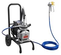 Pulverizador de pintura sin aire con diafragma, 1800 W, carro con pulverizador de pintura sin aire, alta presión de 3300 psi, con tubo de extensión, aguja de limpieza y cepillo, para pintar interiores