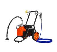 Pulverizador de pintura sin aire con diafragma VEVOR, pulverizador de pintura sin aire con carrito de e 1700 W, pulverizador de pintura sin aire de alta presión de 3000 psi, con barra de e