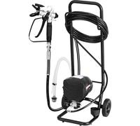 Pulverizador de pintura sin aire de pie, 650W, pulverizador sin aire de alta presión de 3000 PSI con carro, cepillo de limpieza, manguera, varilla de extensión, boquillas y máquina eléctrica de pulver