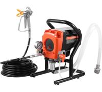 Pulverizador de pintura sin aire de pie, 900W, pulverizador sin aire de alta presión de 3300 PSI, incluye cepillo de limpieza, manguera, varilla de extensión, boquillas. Máquina eléctrica de pulveriza